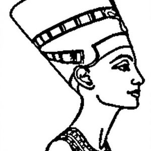 Dichroic Bild Nefertiti Gesicht